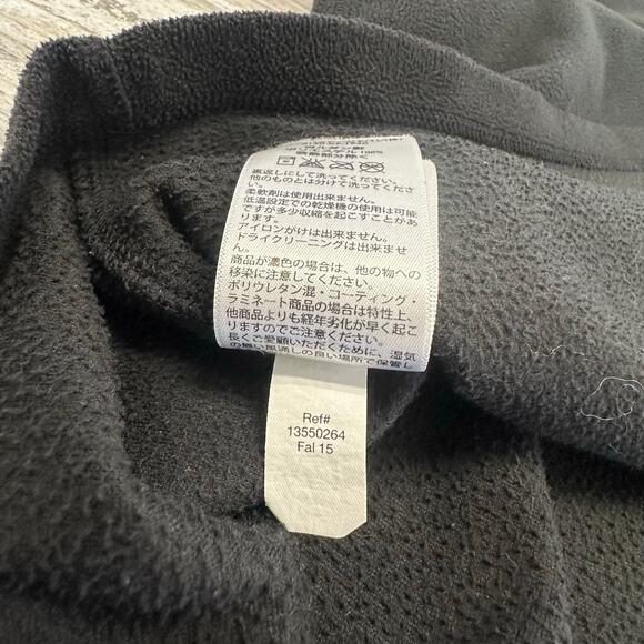 Eddie Bauer Black Mens LT Quarter Zip Polartec Fleece Pullover Sweatshirt Gorp - Picture 7 of 10